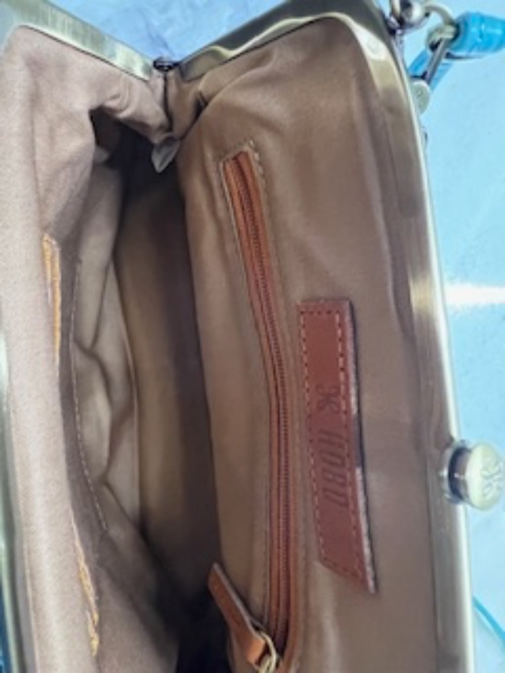 HOBO Lana vintage leather turquoise/ aqua bag - Picture 5 of 7